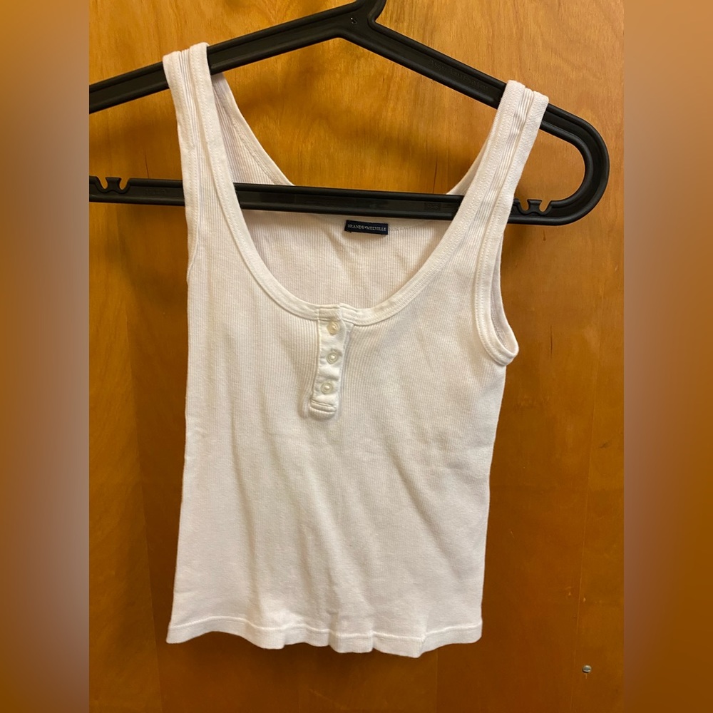 Brandy Melville Dallis button tank White - unworn